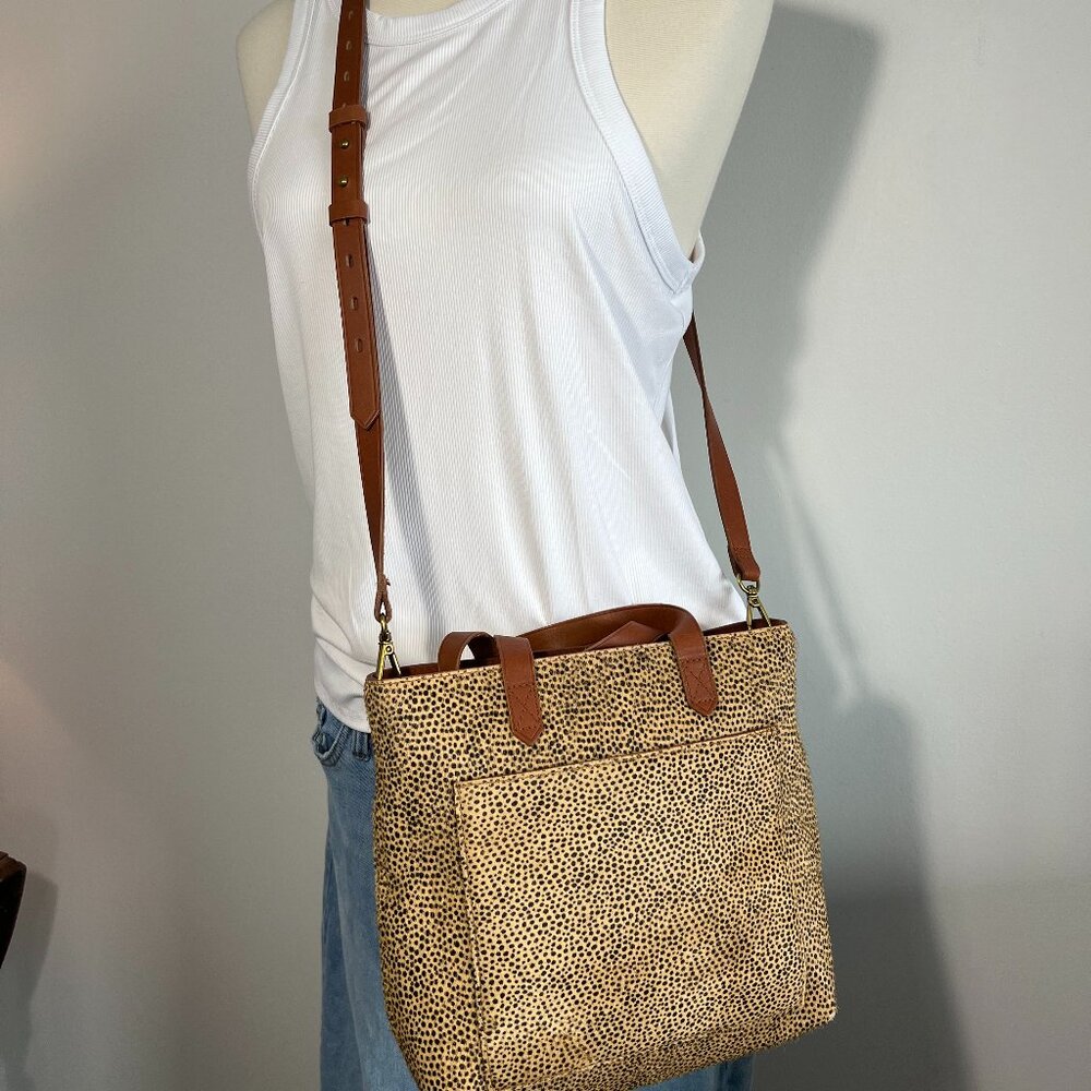 Madewell Small Transport Crossbody Bag in Spotted Calf Hair